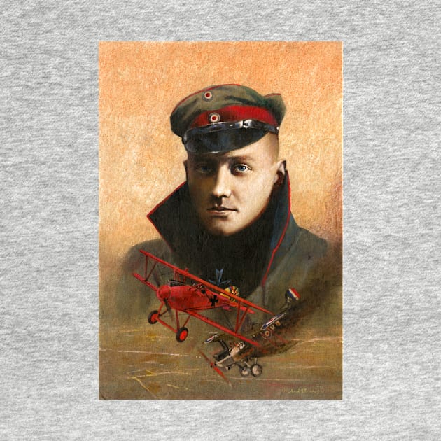 Red Baron Historical Portrait by mictomart